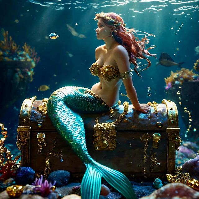 Download free HD stock image of Ai Generated Woman Free ai generated woman mermaid illustration