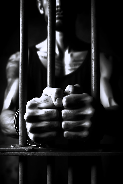 Free hands prison cell bars illustration