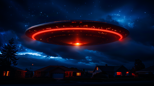 Free ai generated ufo spaceship illustration