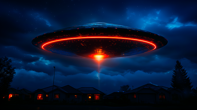 Free ai generated ufo spaceship illustration