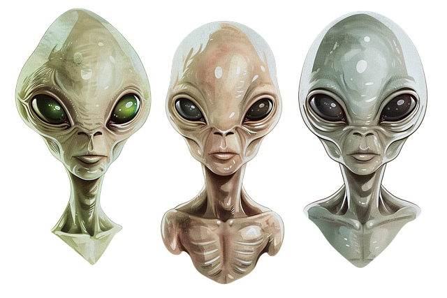 Free ai generated aliens icons illustration