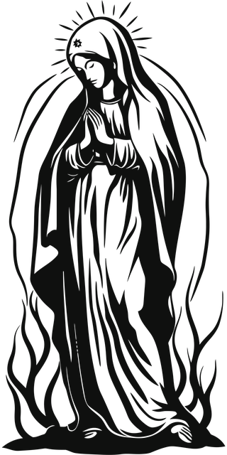 Free ai generated virgin mary artwork vector