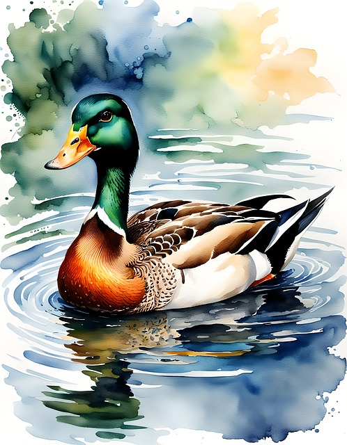 Free bird art duck illustration