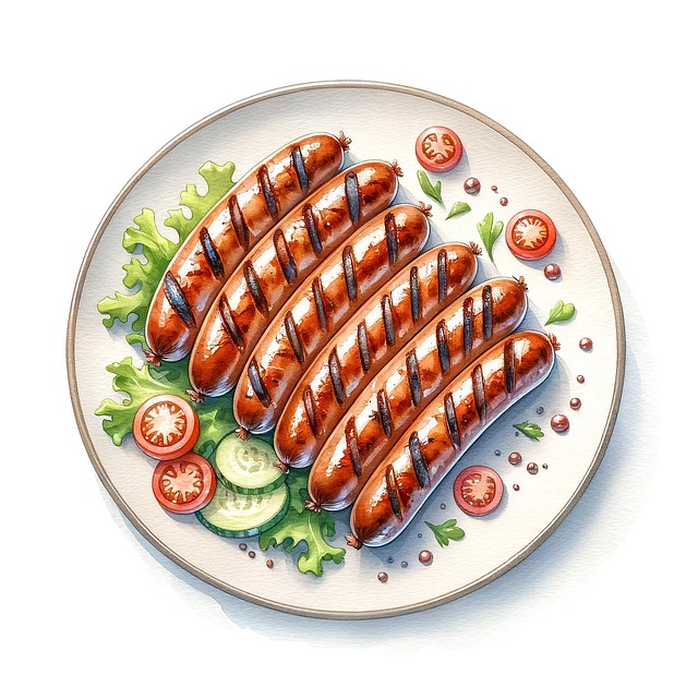 Free ai generated sausages food illustration