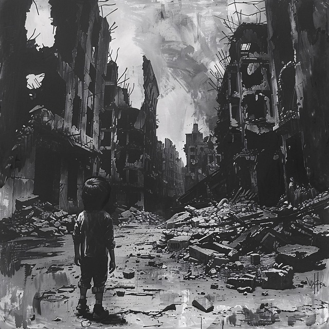 Free ai generated child destruction illustration