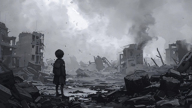 Free ai generated child destruction illustration
