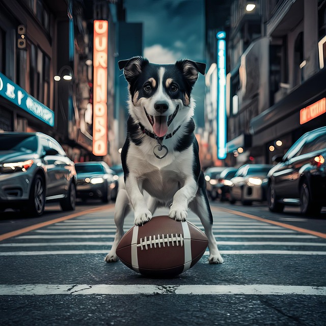 Free ai generated dog ball illustration
