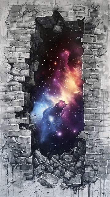 Free ai generated cosmic portal illustration