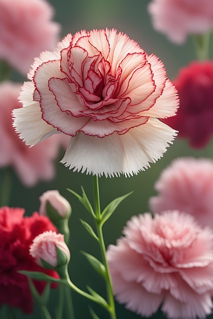 Download free HD stock image of Ai Generated Flower Free ai generated flower carnation illustration