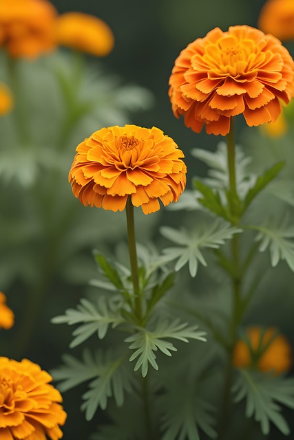 Free ai generated flowers marigold illustration