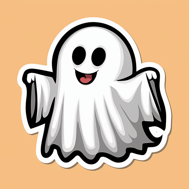 Free ai generated ghost cartoon illustration