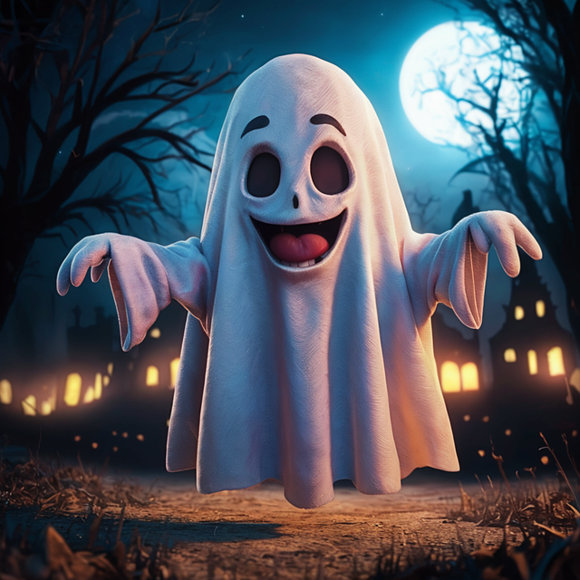 Free ai generated ghost scary illustration