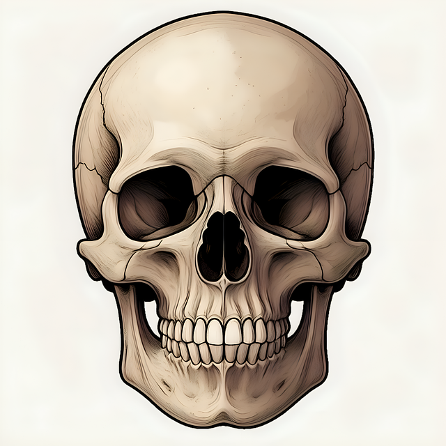 Free skull biology science illustration