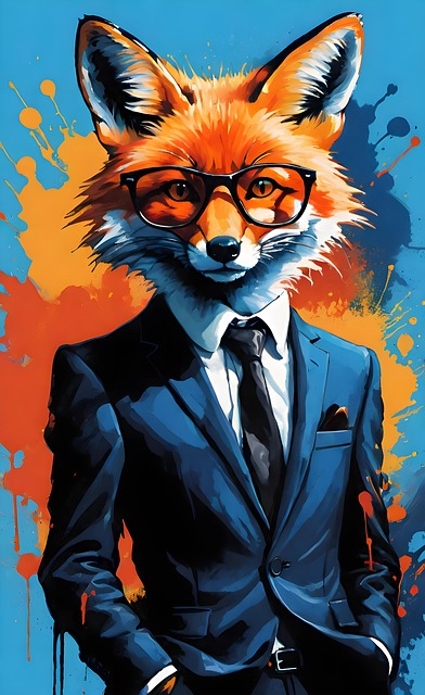 Ai Generiert, Fuchs, Anzüge, Brille