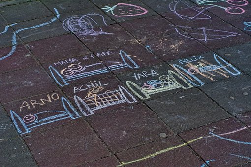 Stoep, Tekening, Krijt, Familie, België