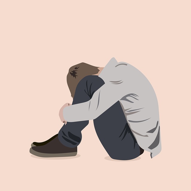 Free depression fear lonely illustration