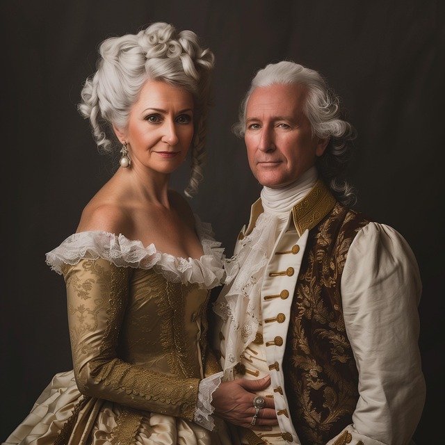 Free ai generated couple historical illustration