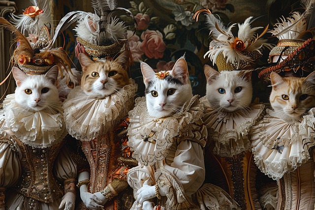 Free cat venice carnival illustration