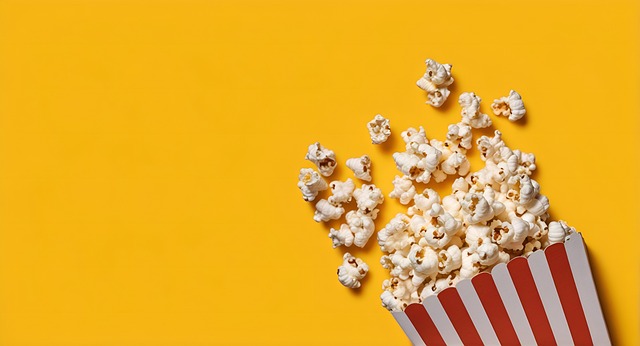 Free popcorn snack scattered illustration