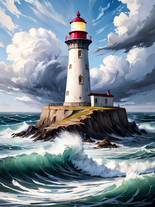 Download Lighthouse, Sea, Storm. Royalty-Free Stock Illustration Image ...