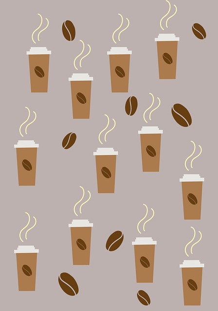 Free pattern coffee beans coffee illustration