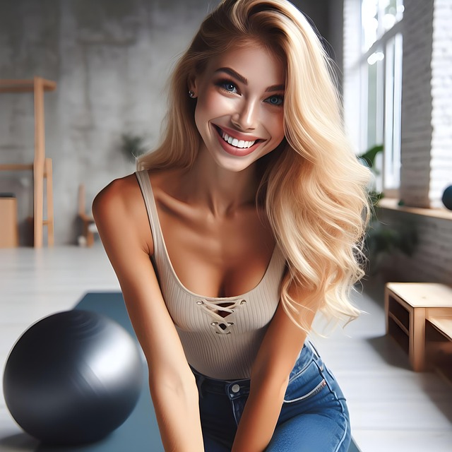 Free woman beauty exercise illustration