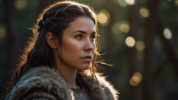 Free Nordic Warrior Piercing Eyes illustration and picture