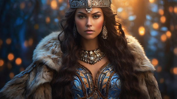 Free Nordic Warrior Piercing Eyes illustration and picture
