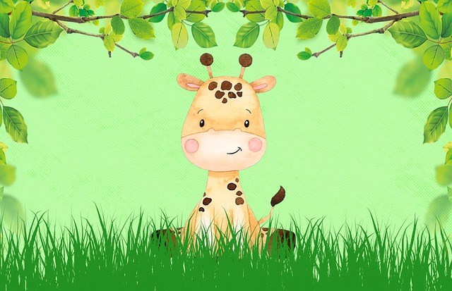 Free animal art giraffe illustration