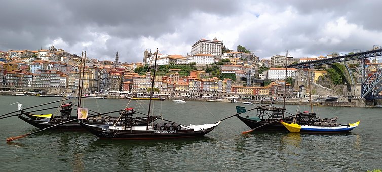 Porto, Portugal, Brücke, Douro, Boot