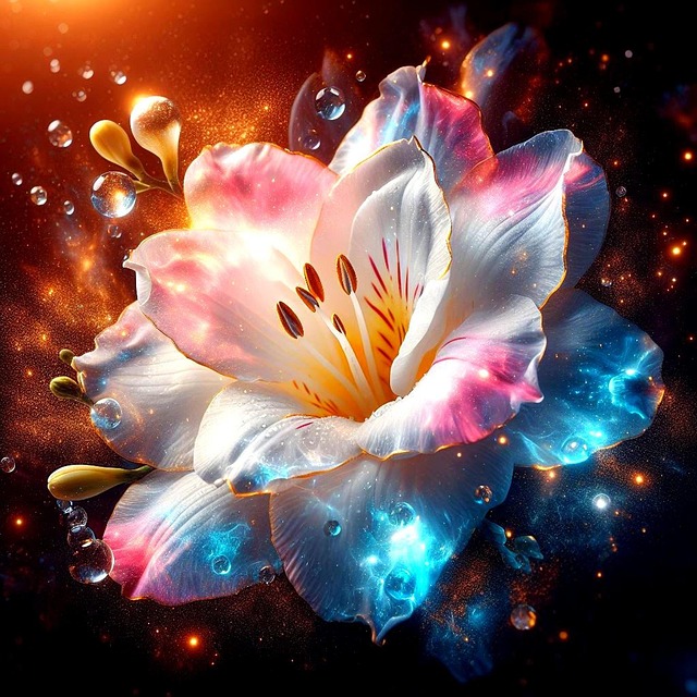 Free ai generated flower freesia illustration