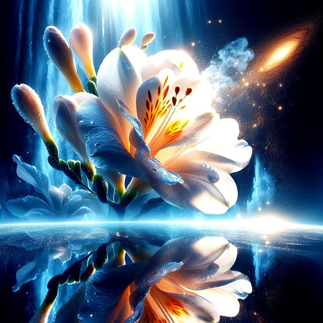 Free ai generated flower freesia illustration