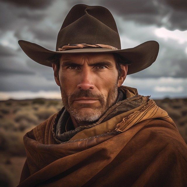 Free ai generated man cowboy illustration