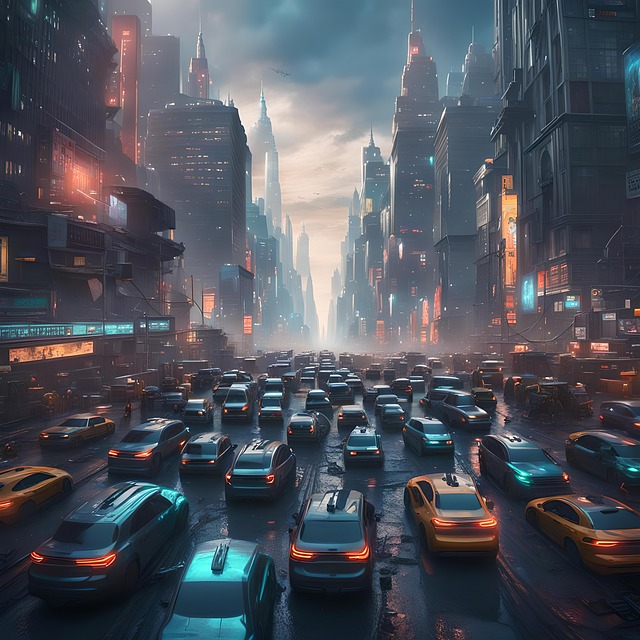Download free HD stock image of Ai Generated Buildings Free ai generated buildings cyberpunk illustration