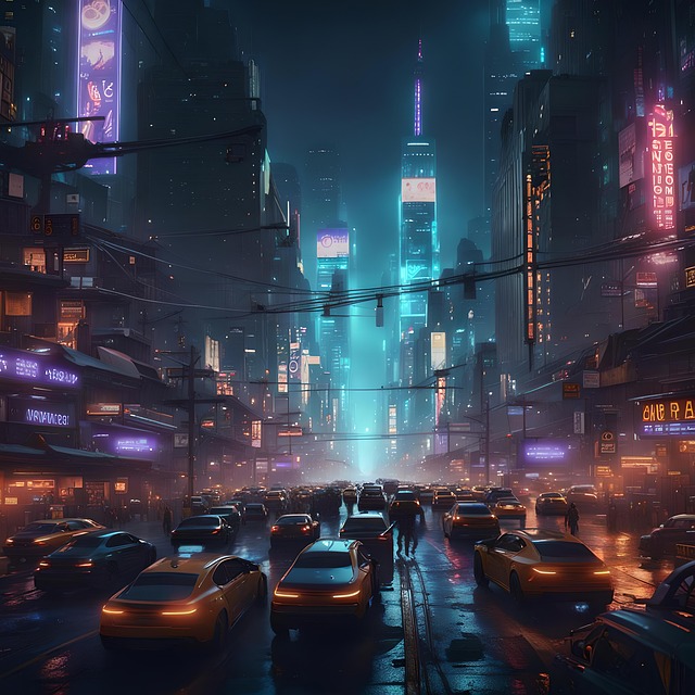 Ai Generiert, Gebäude, Cyberpunk