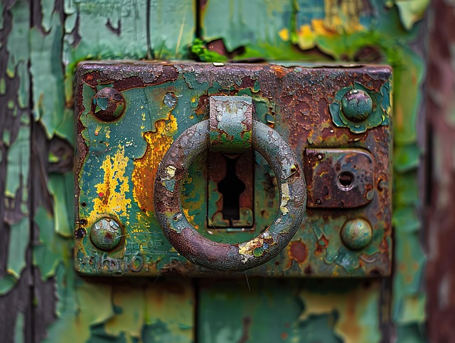 Free antique door lock illustration