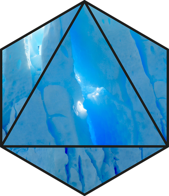 Oktaeder, Gletscher, Blau, Luft
