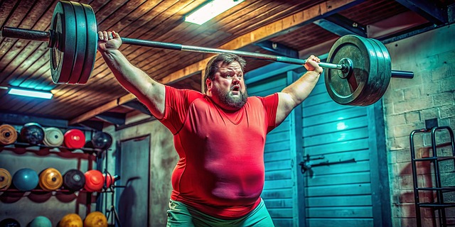 Free ai generated man obesity illustration