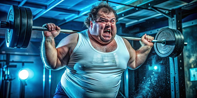 Free ai generated man obesity illustration