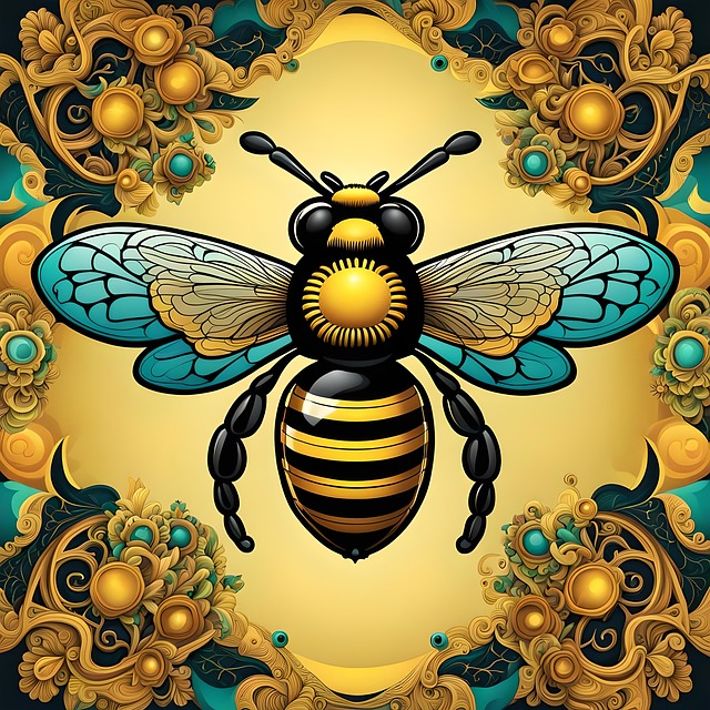 Free ai generated honey bee insect illustration