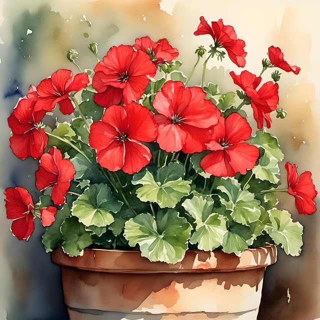 Free ai generated flowers geraniums illustration
