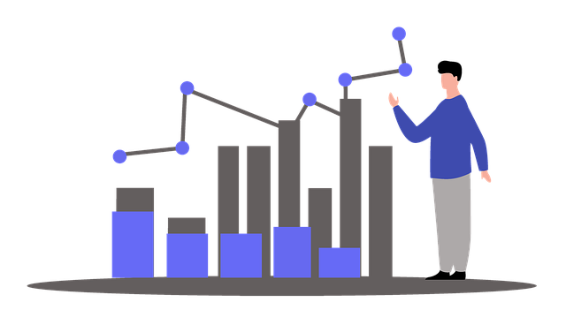 Free graph chart statistics illustration