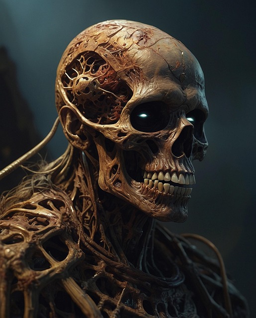 Free skull bone skeleton illustration