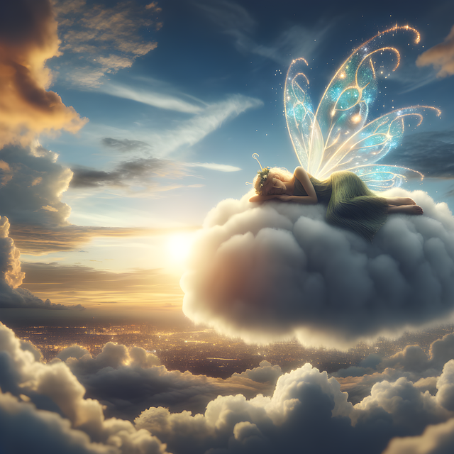 Free ai generated fairy clouds illustration