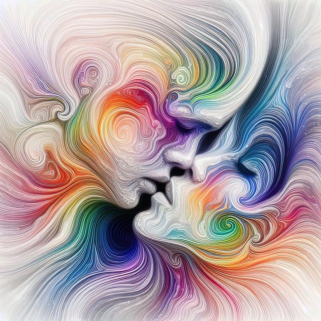 Free ai generated couple abstract illustration