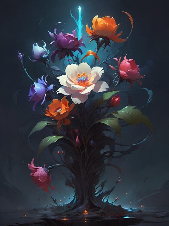 Flora Computer Generated Download Ai Generated, Flowers, Nature. Royalty-Free Stock Illustration ...