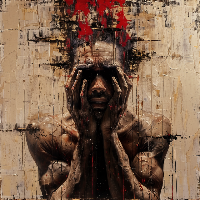 Free anxiety depression fear illustration