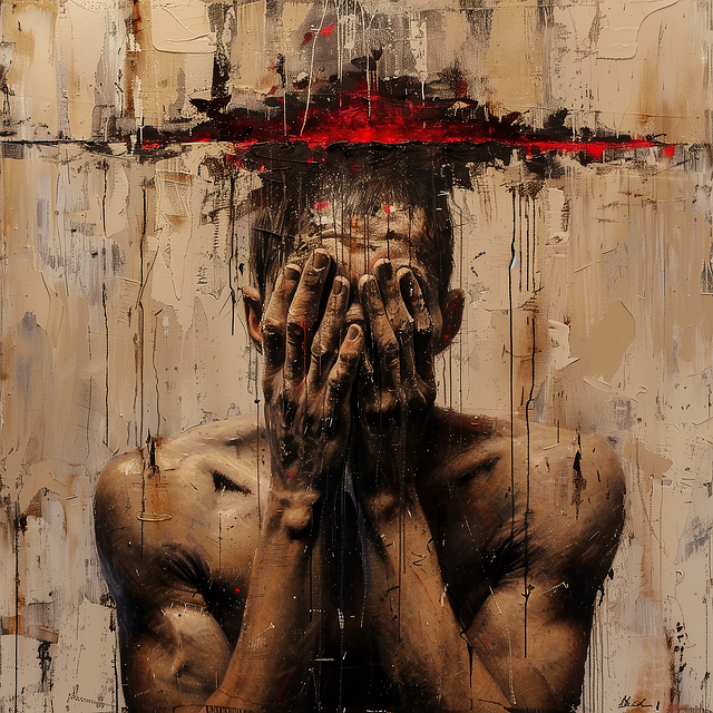 Free anxiety depression fear illustration