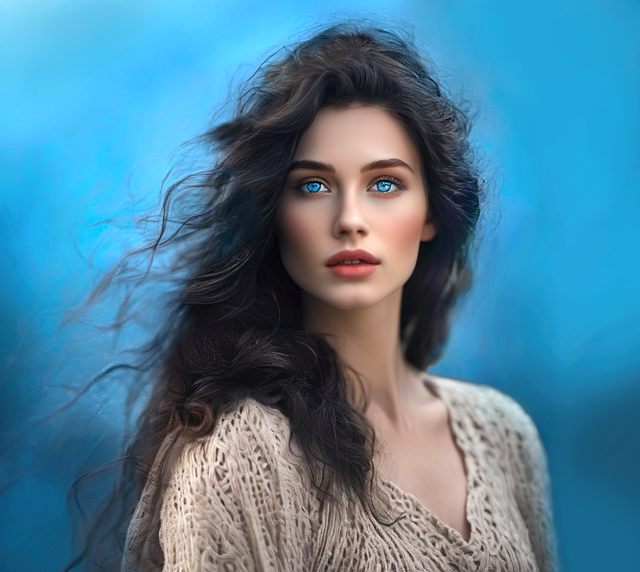 Free beautiful girl chloe illustration