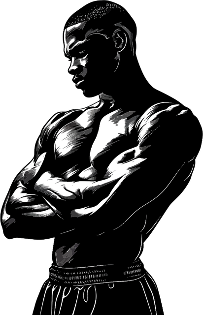 Free boxing fighter pose vector